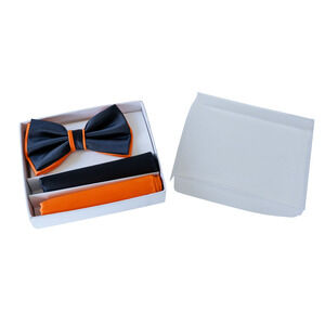 Portabella Bow Tie 2 Pocket Squares Set Wedding Tuxedo Formal Ascot Goth BOX